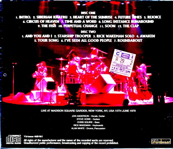Yes/NY,USA 6.15.1979 Upgrade - Image 2