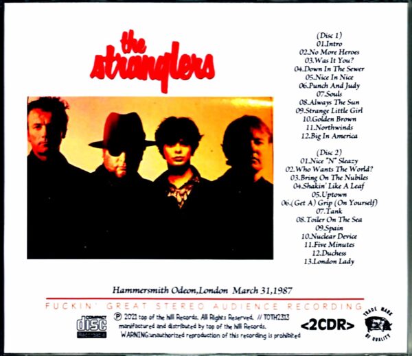 Stranglers/London,UK 3.31.1987 - Image 2