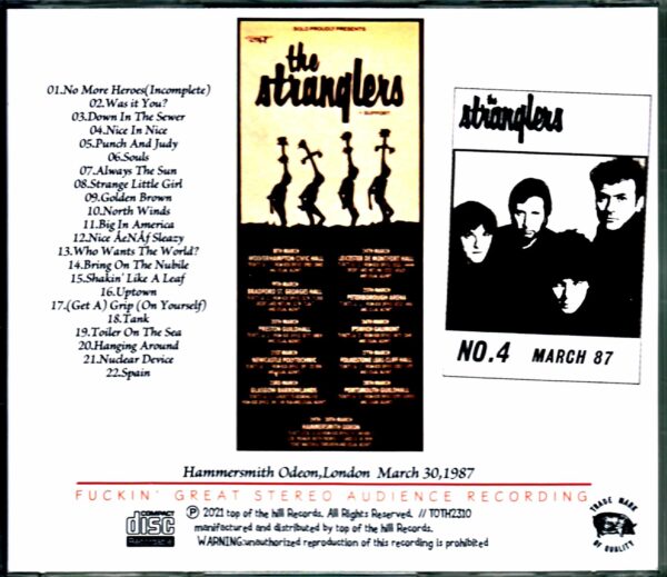 Stranglers/London,UK 3.30.1987 - Image 2