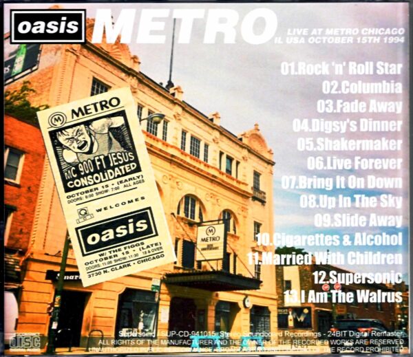 Oasis/IL,USA 1994 24 Bit Digital Remaster S & V - Image 2