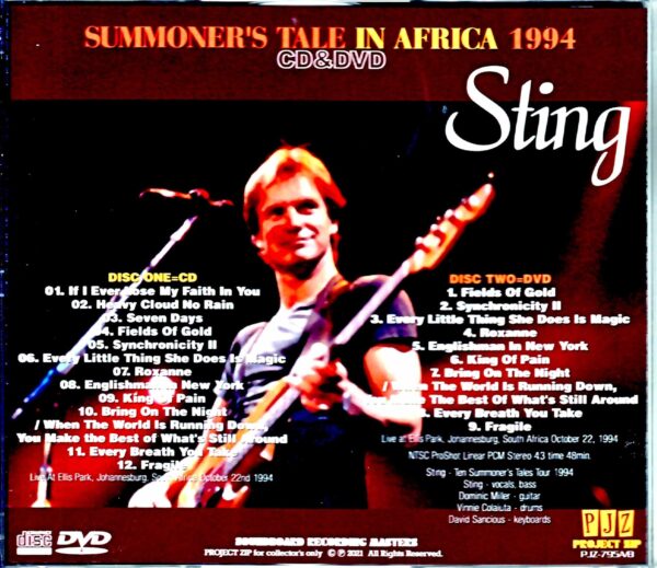 Sting/South Africa 1994 S&V - Image 2