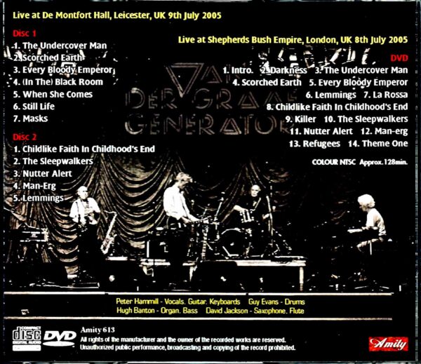 Van Der Graaf Generator/London,UK 2005 & more - Image 2