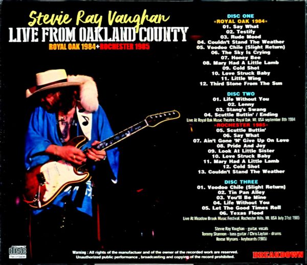 Stevie Ray Vaughan/MI,USA 1984 & more - Image 2