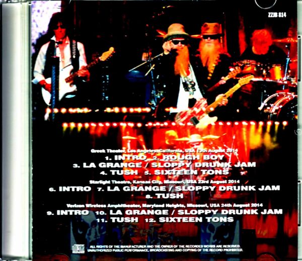 ZZ Top Jeff Beck/Encores Collection 2014 - Image 2