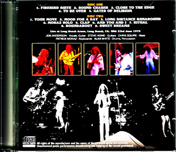 Yes/CA,USA 6.23.1975 Complete - Image 2