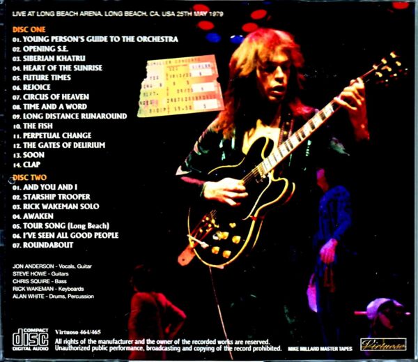 Yes/CA,USA 5.25.1979 Mike Millard Master Tapes Upgrade - Image 2