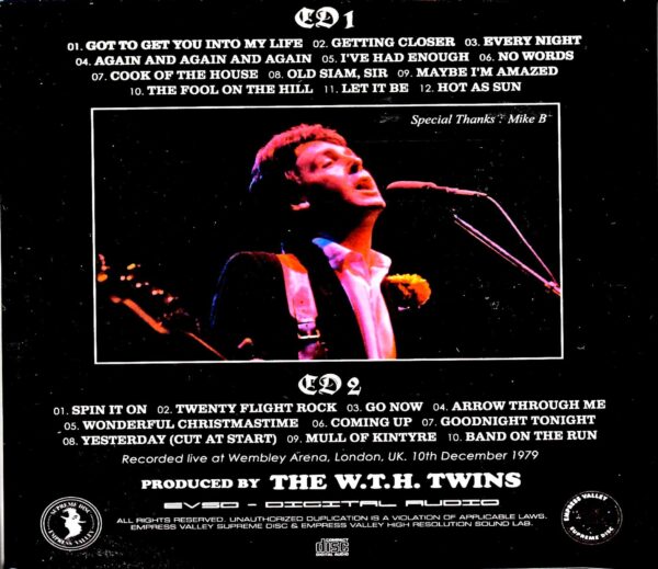 Paul McCartney,Wings/Last day of 4 consecutive Wembley performances in 1979 Complete version London, UK 12.10.1979 Complete - Image 2