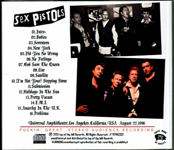 Sex Pistols/CA,USA 1996 Complete - Image 2
