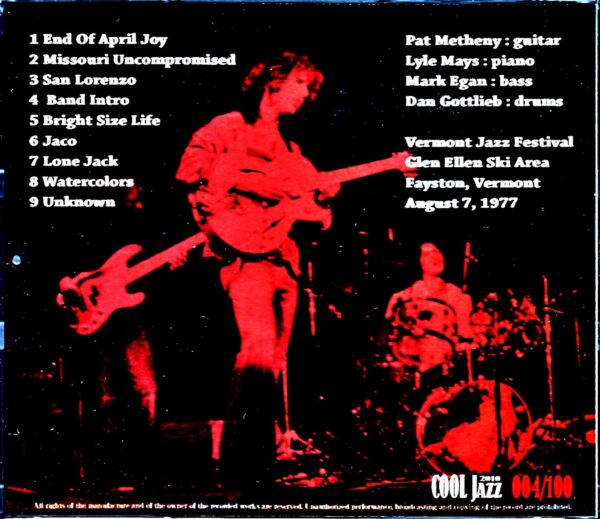 Pat Metheny Group Lyle Mays/VT,USA 1977 - Image 2