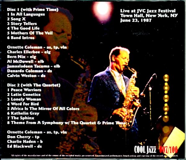 Ornette Coleman Prime Time & Quartet Don Cherry/NY,USA 1987 - Image 2