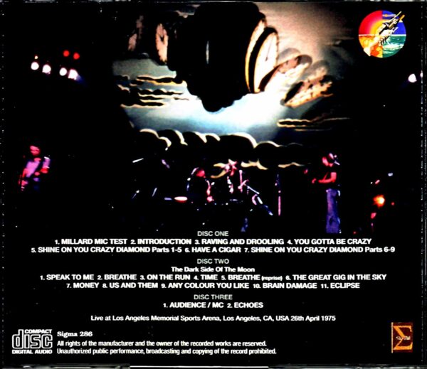 Pink Floyd/CA,USA 4.26.1975 Upgrade - Image 2