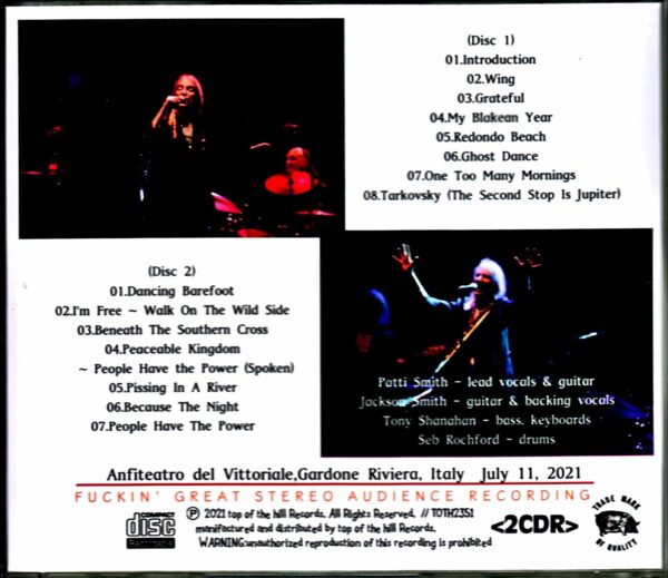 Patti Smith Quartet/Italy 2021 Complete - Image 2