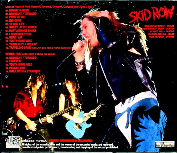 Skid Row/Canada 1989 & more - Image 2