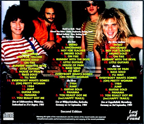 Van Halen/Europe Tour Collection 1984 Complete - Image 2
