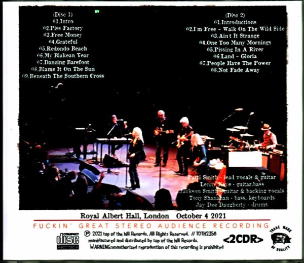 Patti Smith and Her Band Patti Smith/London,UK 2021 Complete - Image 2