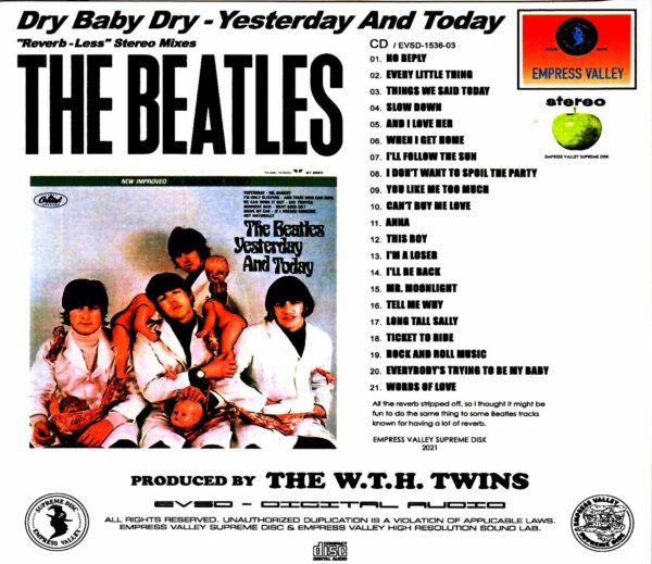 The Beatles/Yesterday and Today Dry Baby Dry Yesterday and Today Dry Baby Dry Jacket 1 - Image 2