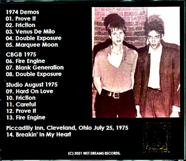 Television Richard Hell Television Richard Hell/Recording Demos 1974-1975 - Image 2