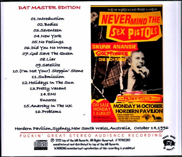 Sex Pistols/Australia 10.14.1996 Complete Upgrade - Image 2