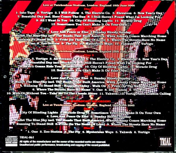 U2 You2/London,UK 2005 2 Days Complete - Image 2