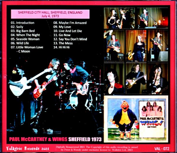 Paul McCartney / Sheffield City Hall, England, UK 7.4.1973 - Image 2