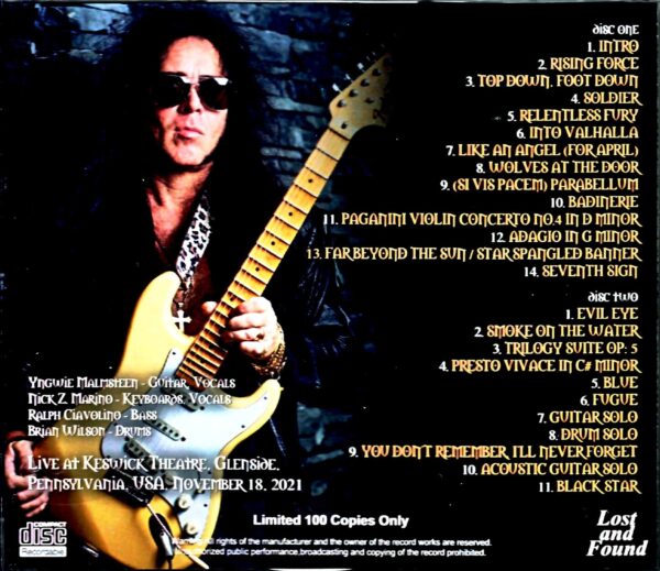 Yngwie Malmsteen Yngwie Malmsteen/PA,USA 2021 Complete - Image 2