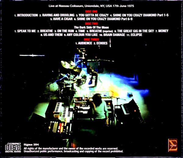 Pink Floyd Pink Floyd/NY,USA 6.17.1975 Upgrade - Image 2