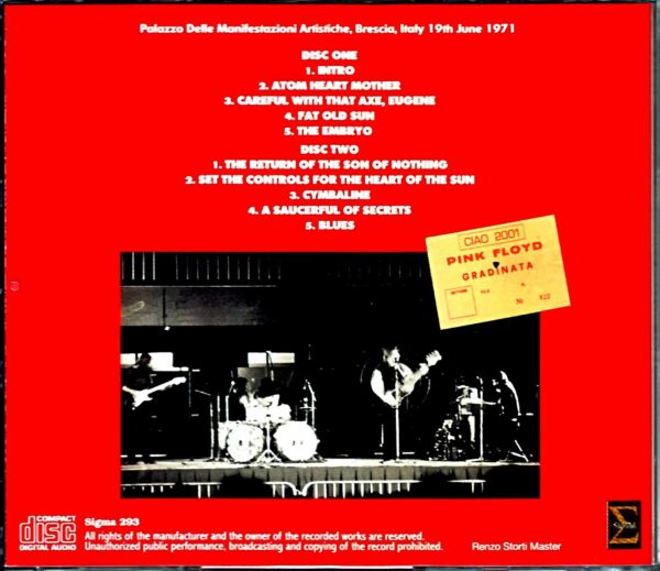 Pink Floyd Pink Floyd/Italy 6.19.1971 Recorder5 - Image 2