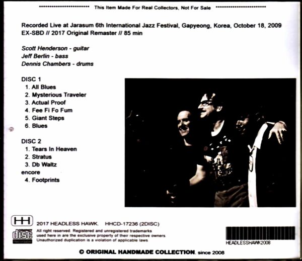 Scott Henderson Jeff Berlin Dennis Chambers Scott Henderson/Korea 2009 - Image 2