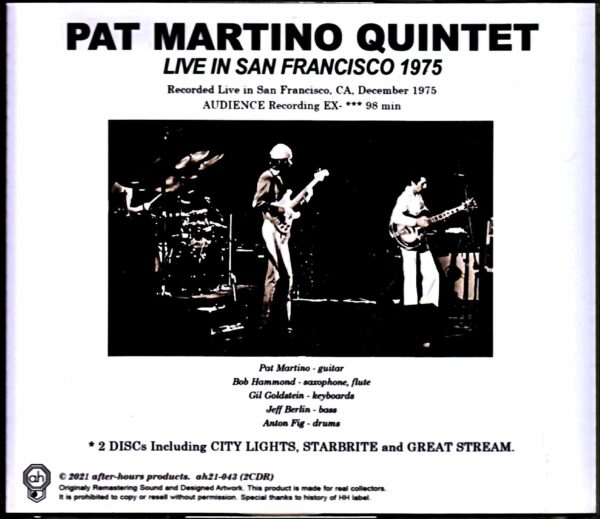 Pat Martino Quintet Pat Martino/CA,USA 1975 Complete - Image 2