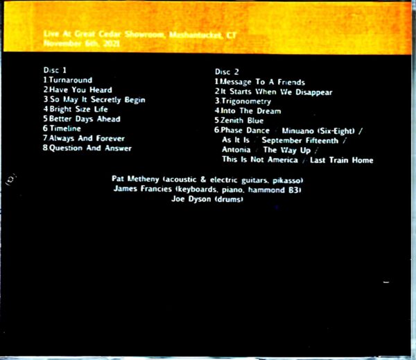 Pat Metheny Side Eye Project Pat Metheny/CT,USA 2021 Complete - Image 2