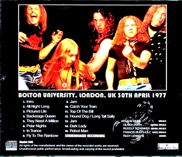 Scorpions/London, UK 1977 - Image 2