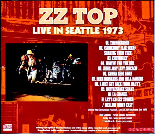 ZZ Top ZZ Top/WA,USA 1973 - Image 2