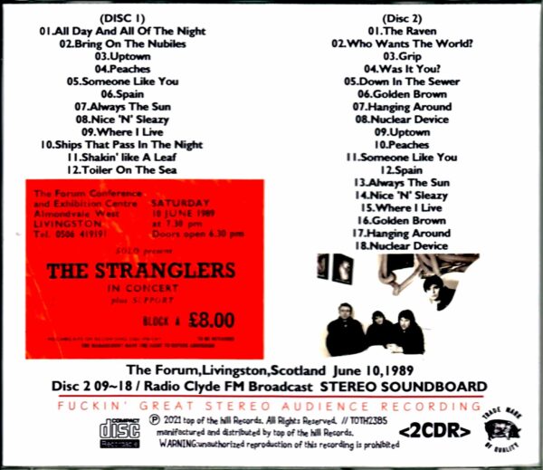 Stranglers/Scotland,UK 1989 & more Complete - Image 2