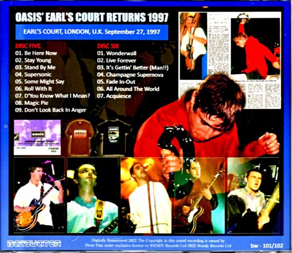 Oasis/London,UK 9.27.1997 Complete - Image 2