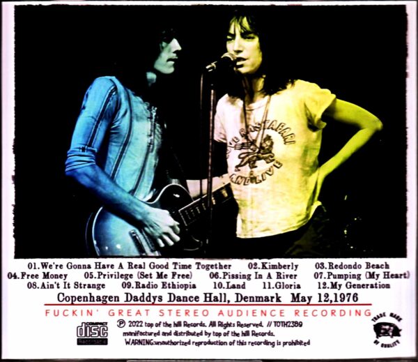Patti Smith Group Patti Smith/Denmark 1976 - Image 2