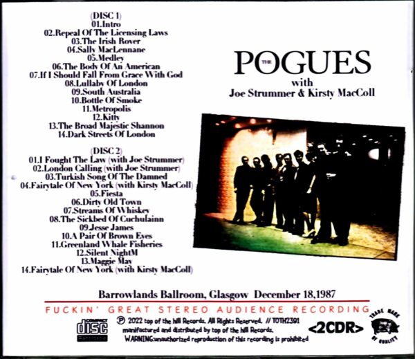 Pogues/Scotland,UK 12.18.1987 - Image 2