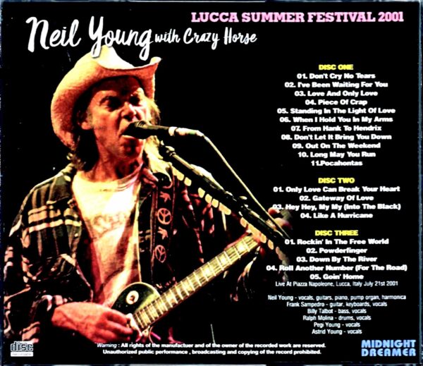 Neil Young with Crazy Horse Neil Young/Italy 2001 - Image 2