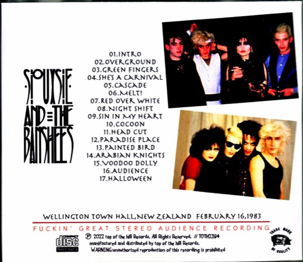 Siouxsie and the Banshees/New Zealand 1983 Complete - Image 2