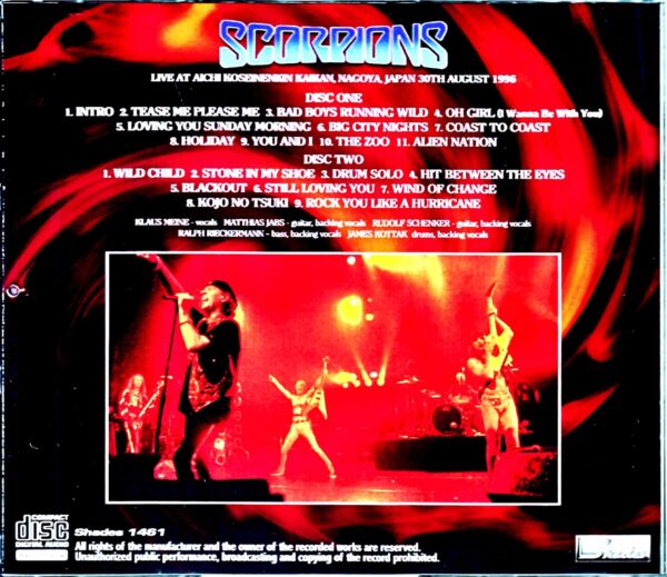 Scorpions/Aichi,Japan 1996 - Image 2