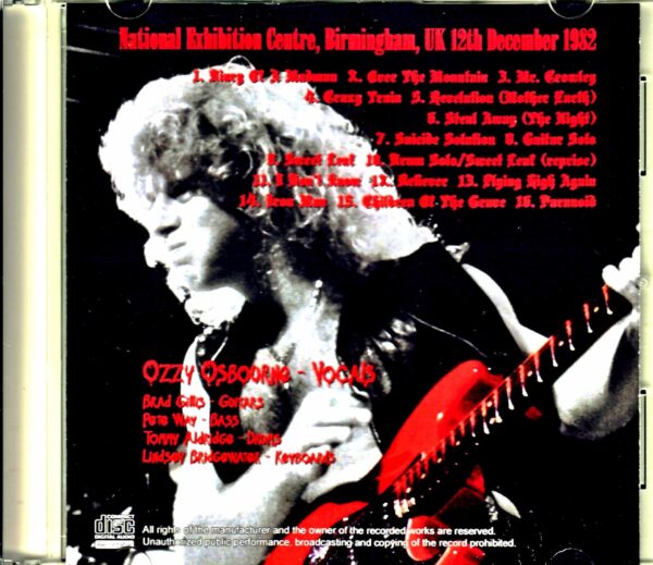 Ozzy Osbourne/England,UK 12.12.1982 Upgrade - Image 2