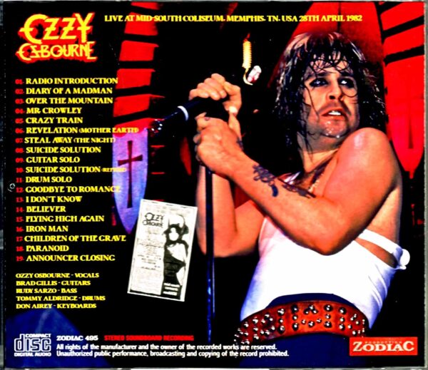 Ozzy Osbourne/TN,USA 1982 Upgrade - Image 2