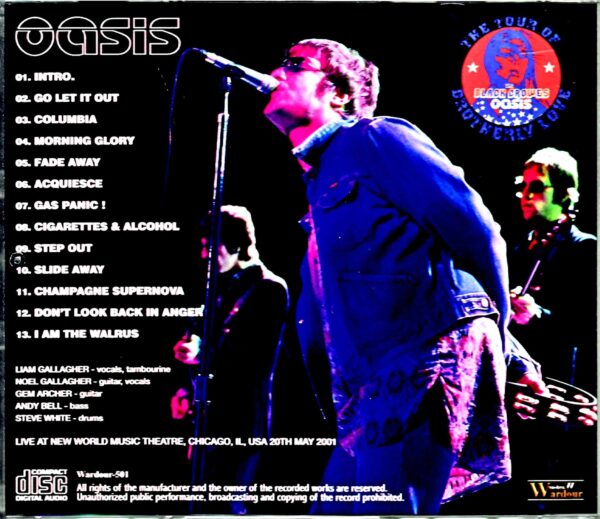 Oasis/IL,USA 5.20.2001 DAT Master - Image 2