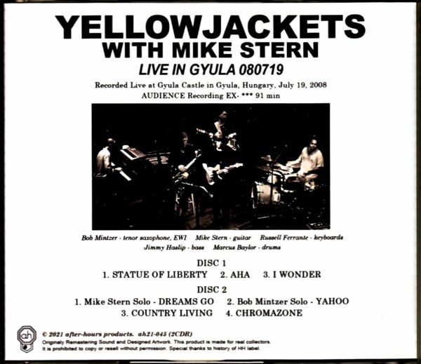 Yellowjackets Mike Stern Yellowjackets Mike Stern/Hungary 2008 - Image 2