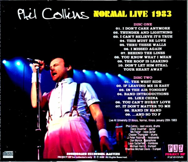 Phil Collins/IL,USA 1983 Complete - Image 2