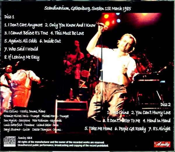 Phil Collins/Sweden 1985 - Image 2