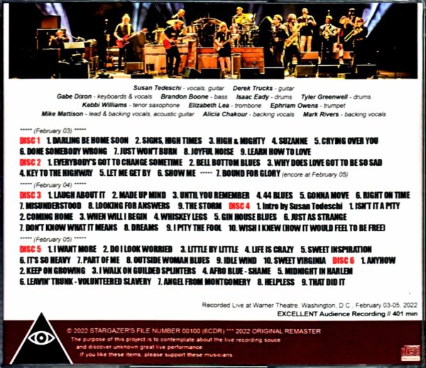 Tedeschi Trucks Band/WA,USA 2022 3Days Complete - Image 2