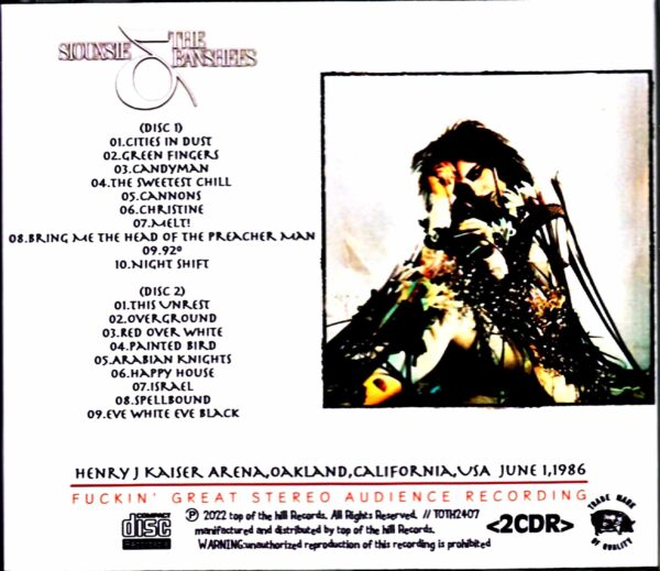 Siouxsie and the Banshees/CA,USA 1986 Complete - Image 2