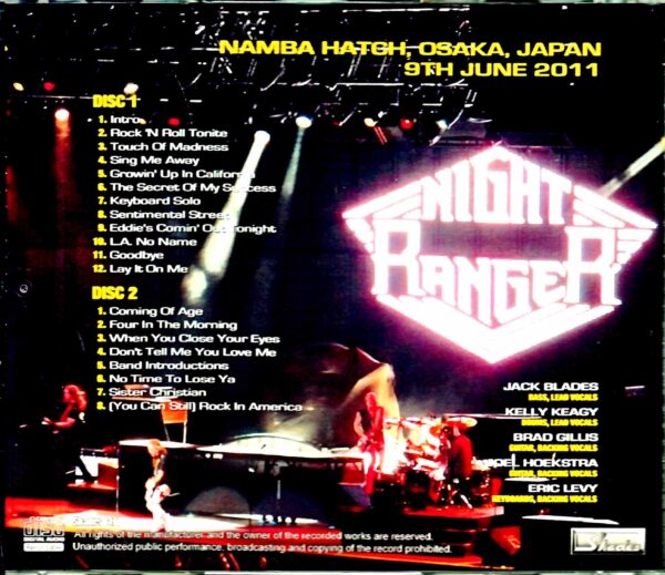 Night Ranger/Osaka,Japan 2011 - Image 2