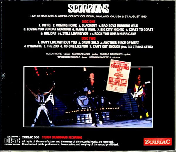Scorpions/CA,USA 1985 Complete - Image 2
