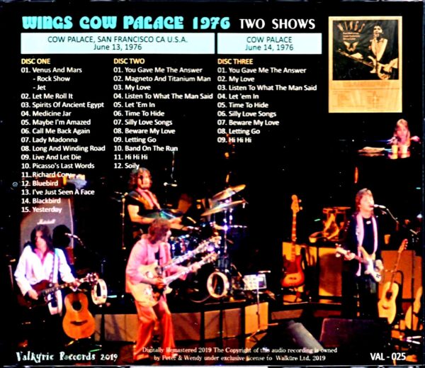 Paul McCartney Wings/CA,USA 1976 2Days - Image 2